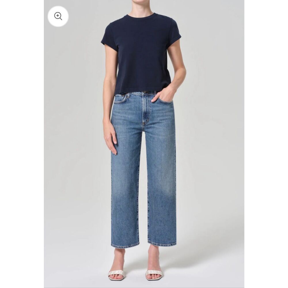 Agolde Harper Crop Jeans in Moor Blue Size 33